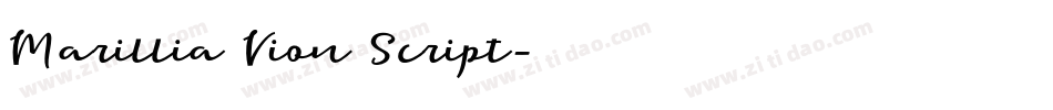 Marillia Vion Script字体转换